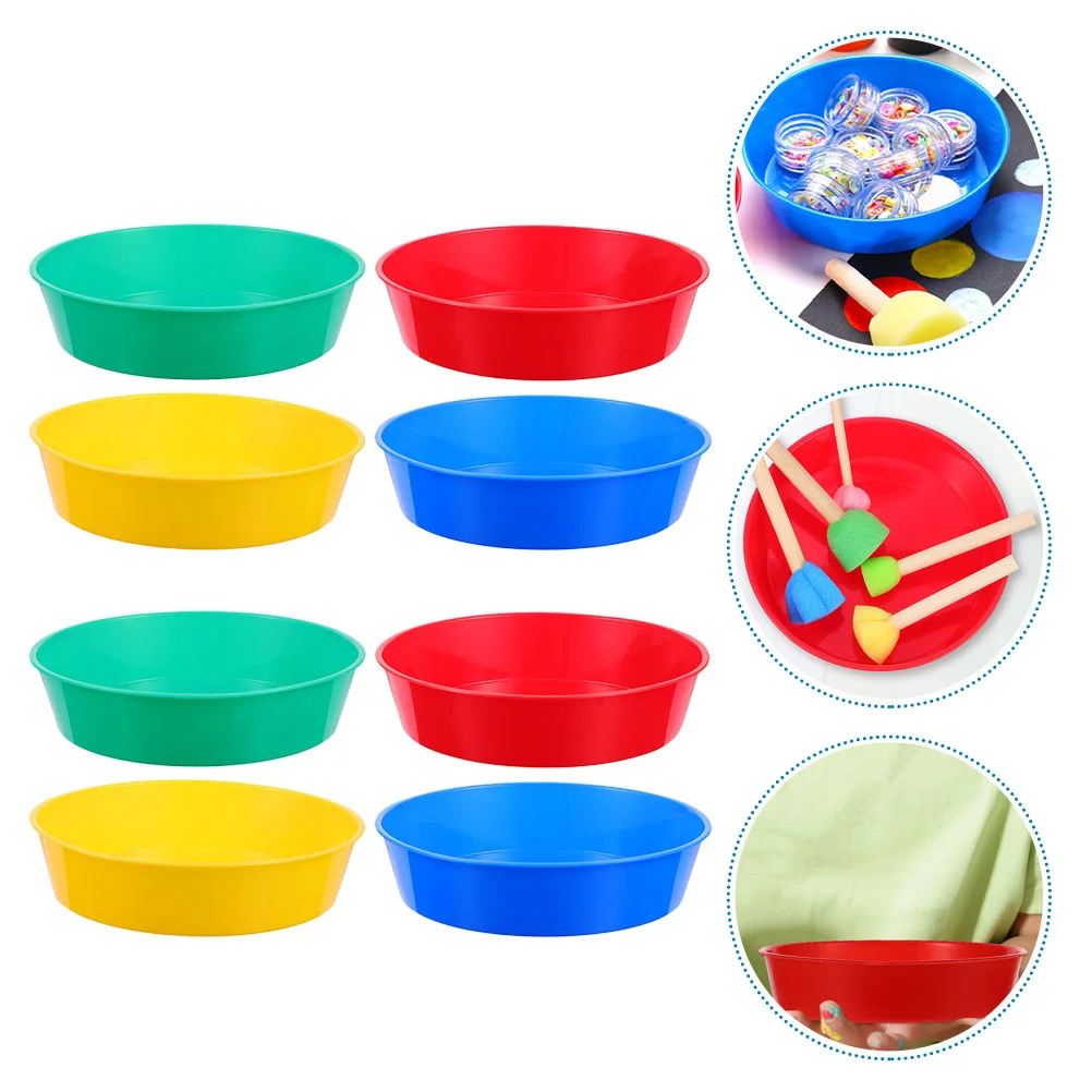 

8 Pcs Plastic Palette Bowl Watercolor Mixers Paint Aldult Pigment Trays Artist Mixing Palettes Child
