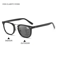 New Photochromism Progressive Multifocal Reading Glasses Men Pilot Presbyopic Glasses Blue Light Computer Grade Glasses 1