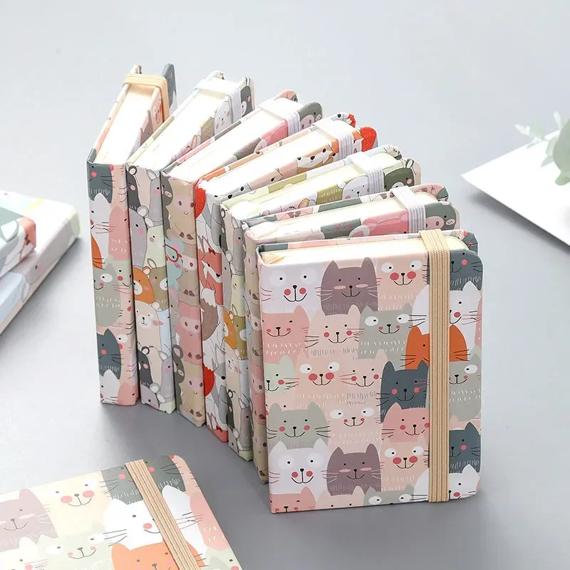 Cute Portable 192 Page Pocket Mini Notebook A6 A7 Diary Student Planner Agenda Notepad Book Kawaii Hardcover With Straps