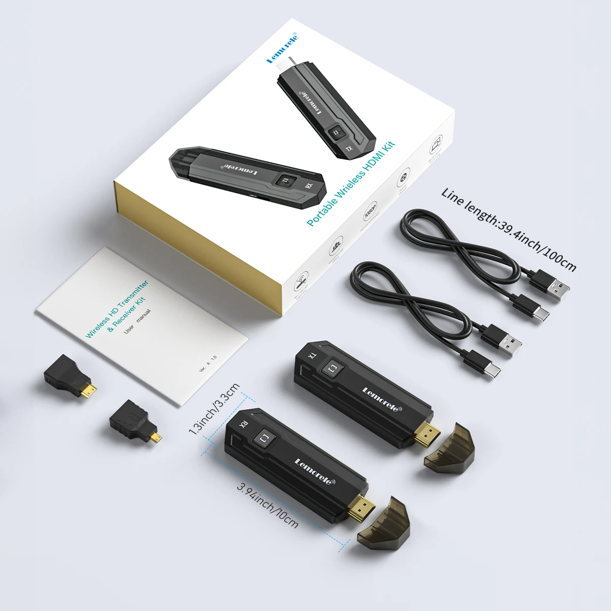 DDMALL Wireless HDMI Extender, 196ft Full HD 1080p HDMI Transmitter And Receiver, Up To 4-4 With Full House Coverage In Repeater - Foto 7