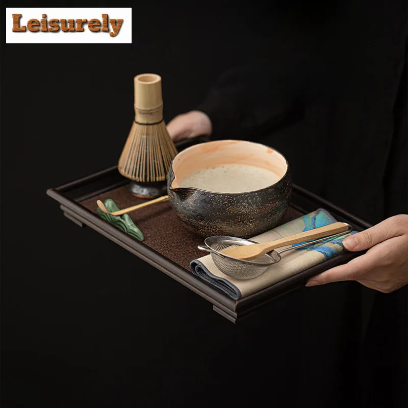 8PCS Japanese Power Yin Matcha Set Safe Bamboo Whisk Teaspoon Tea Sets Whisk Stand Beverage Shop Tea-making Tools Accessories