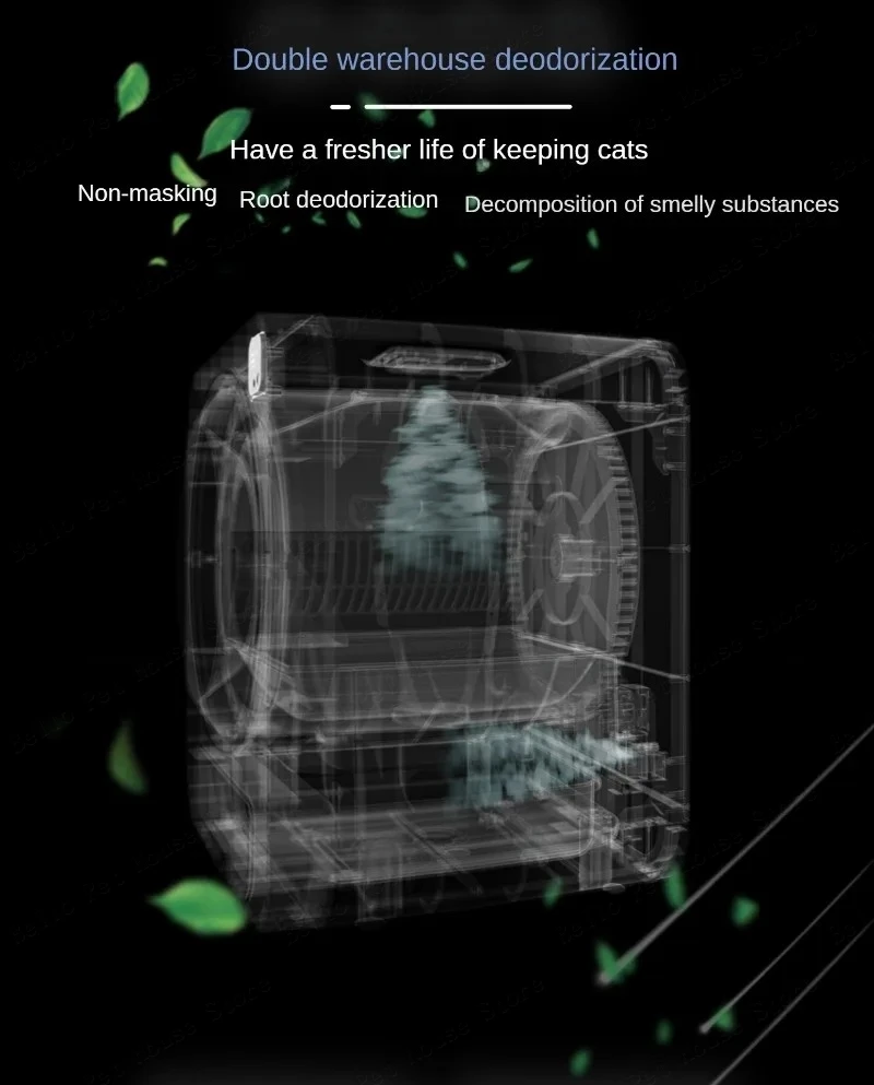 Automatic Smart Self-cleaning Cat Litter Box With App Control_voghion.com