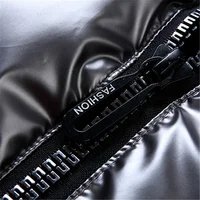 Gilet rembourré à capuche pour hommes, veste brillante sans manches, vêtements d'extérieur décontractés, manteau chaud épais, gilet imperméable, vêtements pour hommes 4XL, hiver 6