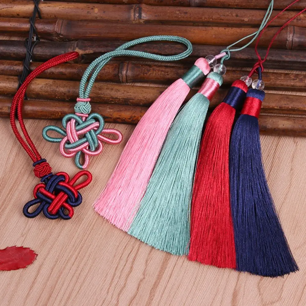 Handmade Jewelry Two-color Tassel Auspicious Knot Polyester Curtain Decoration Ethnic Style Craft Pendant