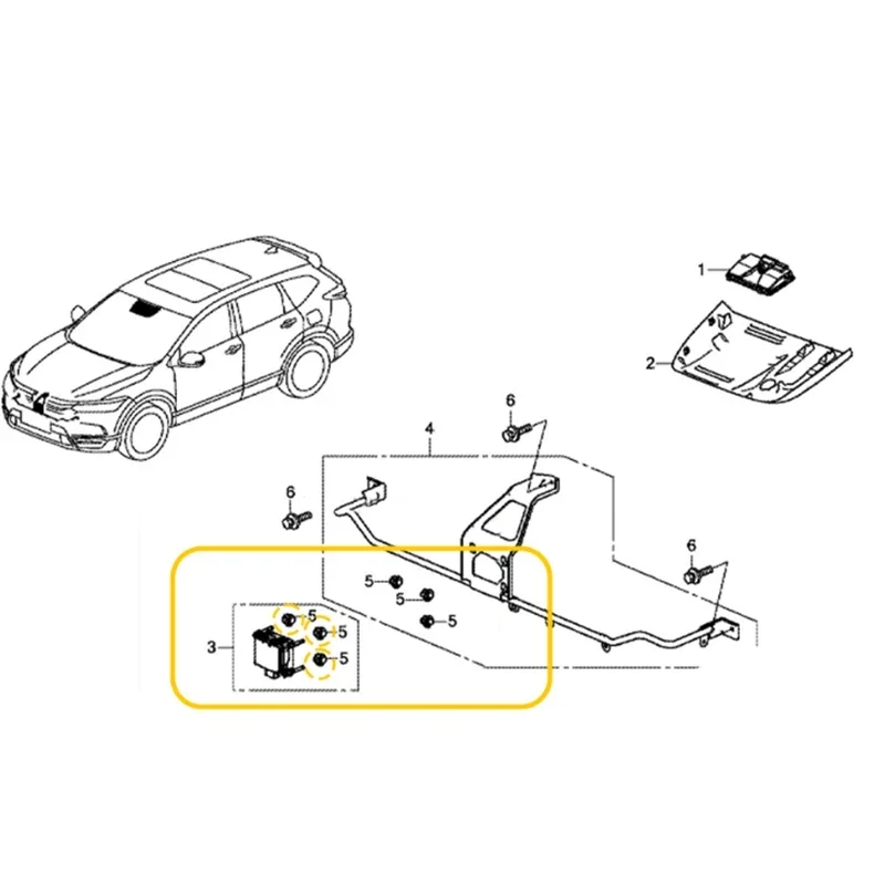 Car Radar Sensor Bracket 3 Pcs ABS Universal ACC Distronik Control Module Clip Buckle Holder 0203009002 PA66GF30 0203303130