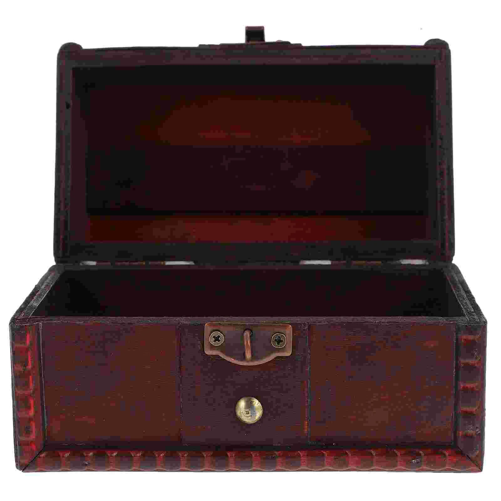 

Vintage Jewelry Box Earring Case Container Necklace Storage Organizer Desktop Items Metal with Lock