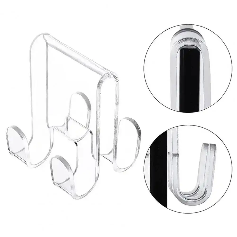 Shower Door Hook Transparent Double Sides Anti-slip Towel Clothes Hanging Hook Bathroom Razor Holder Robe Clothes Hanger multifunctional hooks towel holder