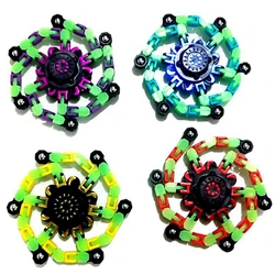 Glow - in - the - Dark Transforming Fidget Spinners - Sensory Decompression Toys Set (4 Pack) (4pcs)