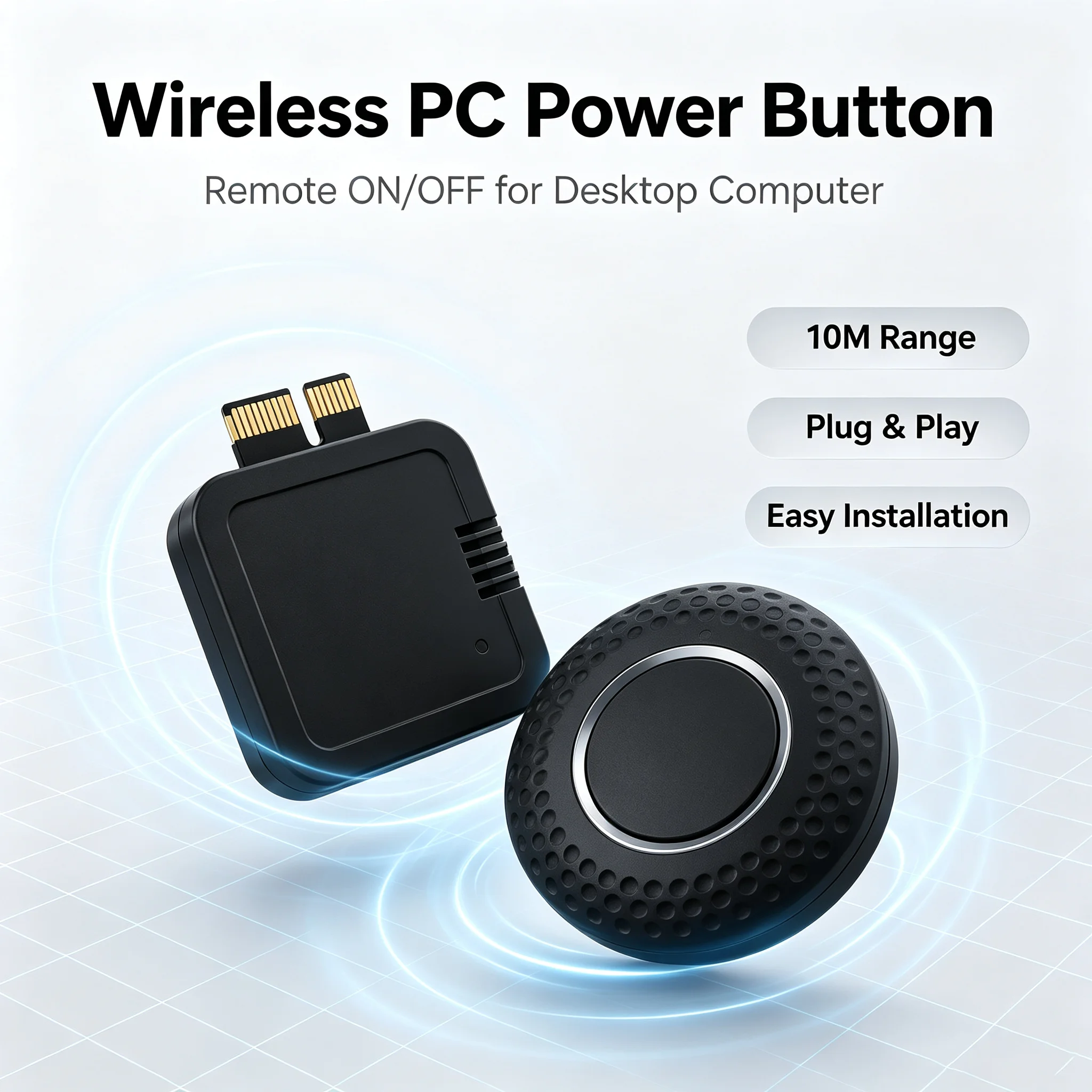Wireless PC Power Button, Remote ON Off Switch with PCIE Receiver for Computer Motherboard