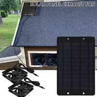 12V ventilateur solaire chargeur solaire ventilateur d'échappement ventilateur panneau solaire alimenté ventilateur extracteur d'air pour chien poulailler RV serre ventilateur 2
