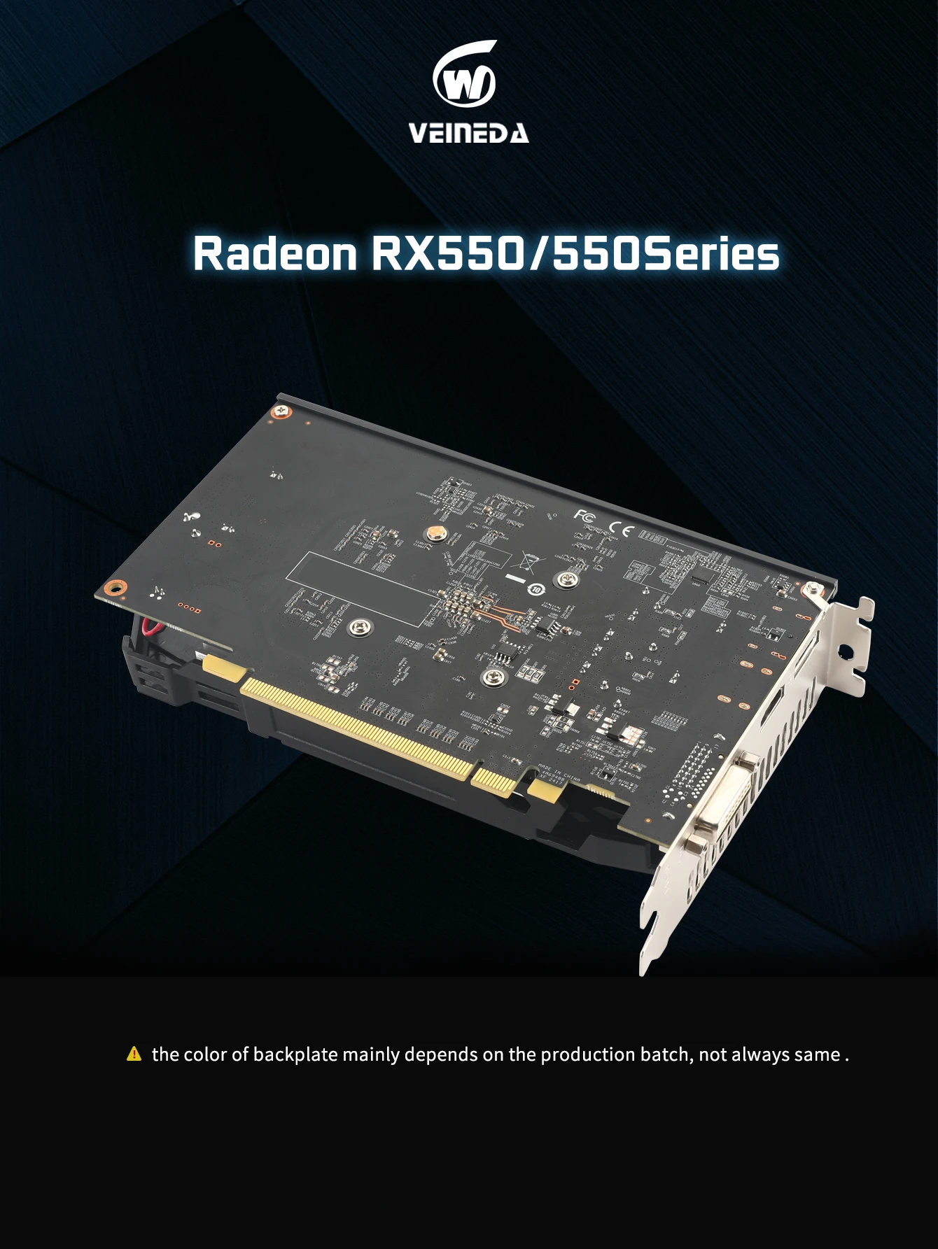 VEINEDA Video Card RX 550 4GB GDDR5 128 bit Gaming Desktop Video Graphics Cards PCI Express3.0 Amd Card Refurbished