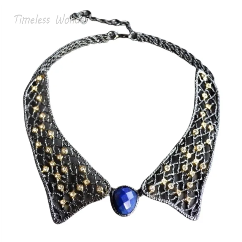 

Timeless Wonder Fancy Zircon Geo Stone Pave Necklace for Women Designer Jewelry Luxury Brand Runway Classy Rare Top Party 2448
