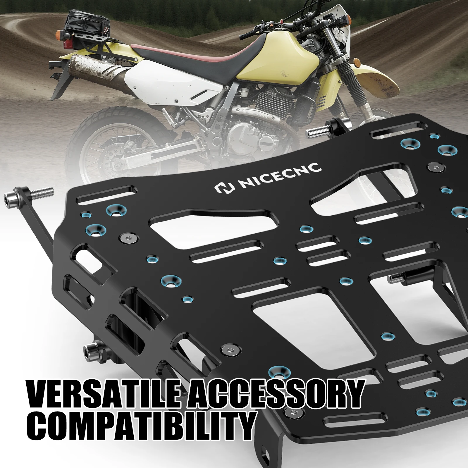 Für Suzuki DR650 1996-2025 NICECNC Gepäckträger hinten für Suzuki DR650SE DR650S 2025 2024 2023 2022 2021 2020 2019 2018 2017 2016 – Detail 3