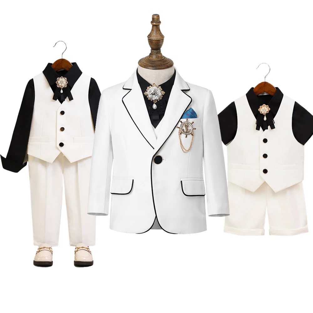 

Детский официальный костюм для мальчиков, костюм для выступления ведущего пианино, костюм для фотосессии на день рождения, детский Блейзер, брюки, галстук-бабочка, наряд