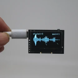 Smart OLED Music Spectrum Display with Type - C USB Power Supply and Ambient Lighting (Blue)