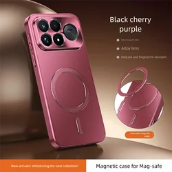 Frosted Magnetic Case with Wireless Charging and Matte Finish for Poco F9 Pro (Garnet)