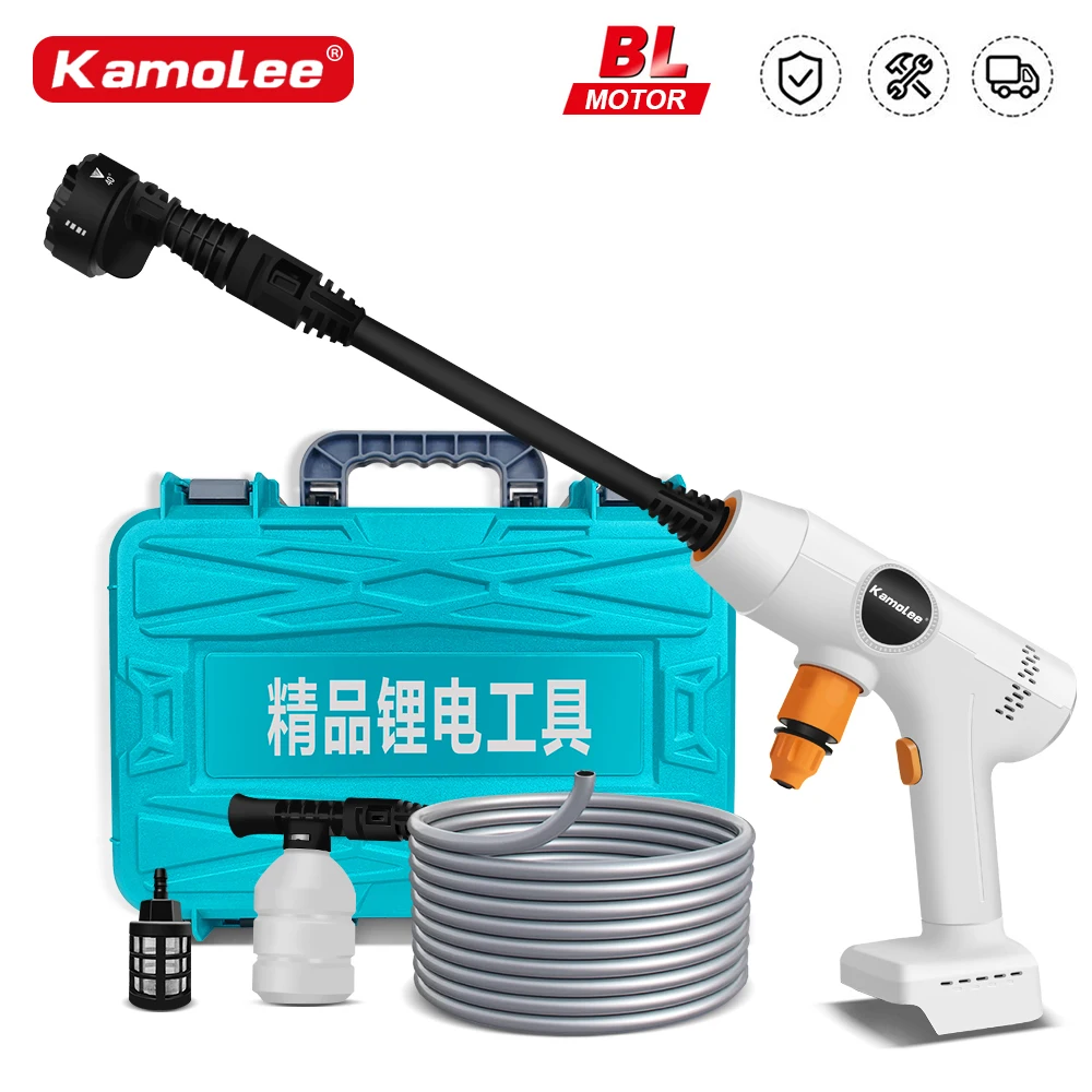 Kamolee-70 바 무선 전기 고압 세척기, 충전식, 자동차, 세차 스프레이 건, 물총, 마끼다 18V 배터리용