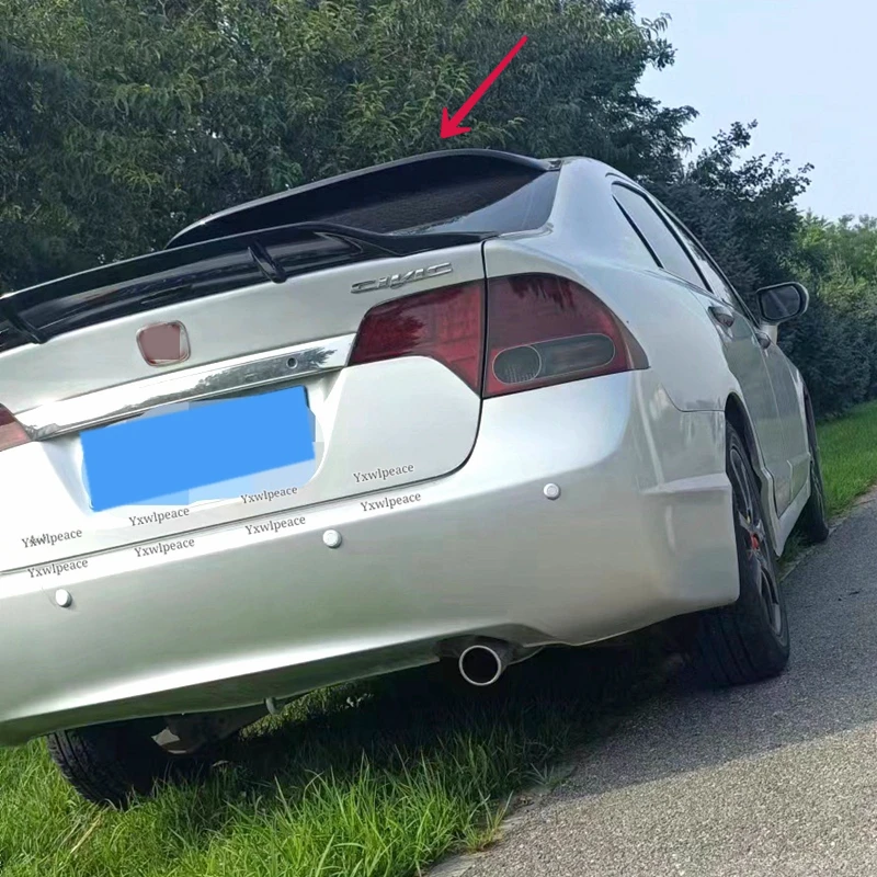 Glossy Black Shark Fin Roof Spoiler For 2006-2011 Honda Civic Sedan 4D