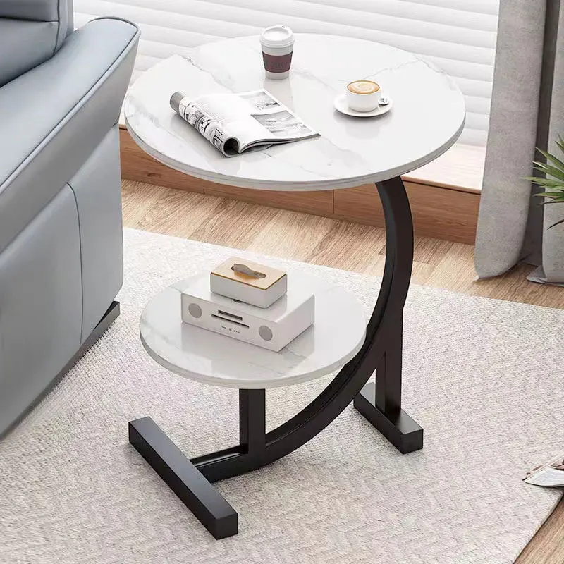 Creative Bedside Cabinet Simple Modern Small Bedside Table Bedroom Nightstand Storage Table Two Layer Coffee Tables