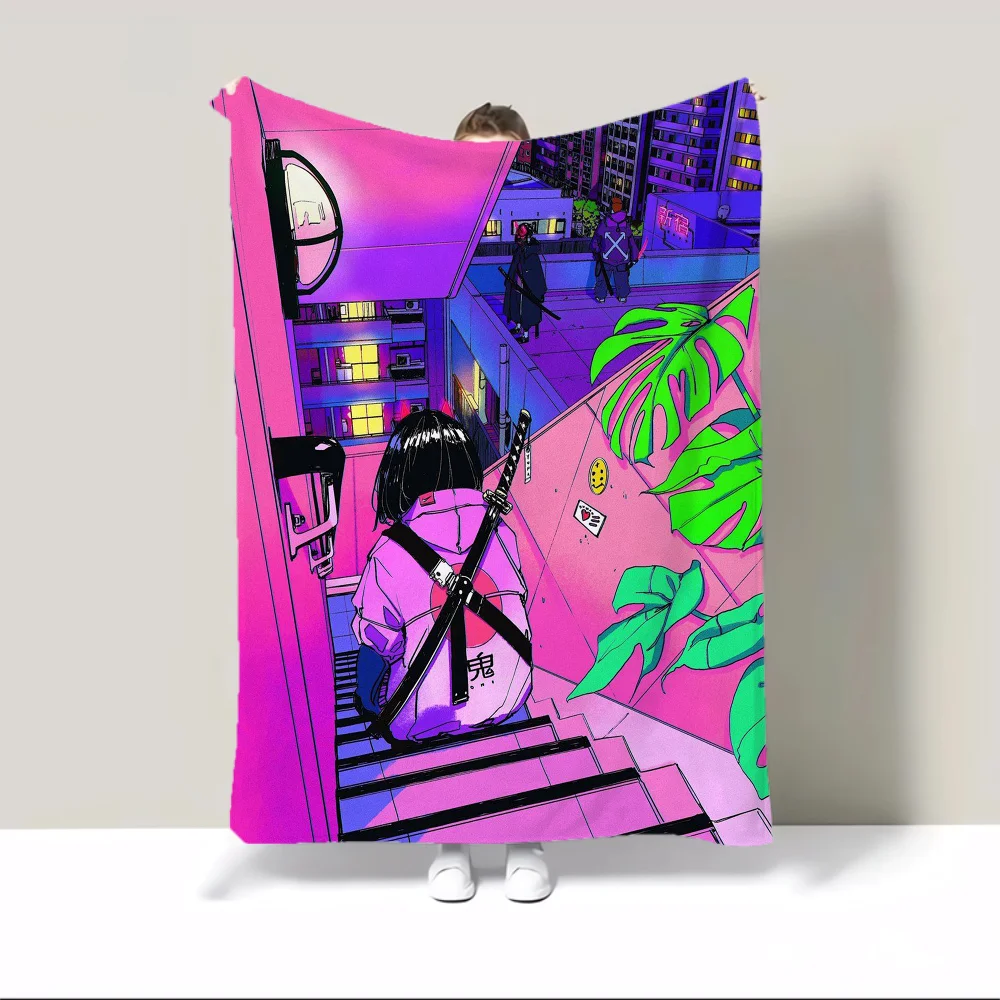 Laumango Vaporwave ���̹���ƽ ��Ʈ ���, ħ��� �� ���, ǫ���ϰ� �ε巯�� ���, ŷ ������, ���� ������, 150cm x 200cm