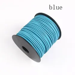 100 - Yard Suede Cord for DIY Crafts and Jewelry Making - 2.6mm Faux Leather Lace (Blue)