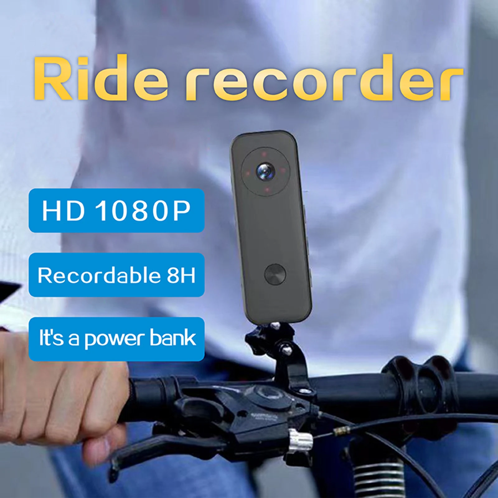 

Motorcycle Dvr 2000Mah Driving Recorder 1080P Sport Camera 120 Degree Wide Angle for Bicycle Motorcycle Ride Recording 8 Hours