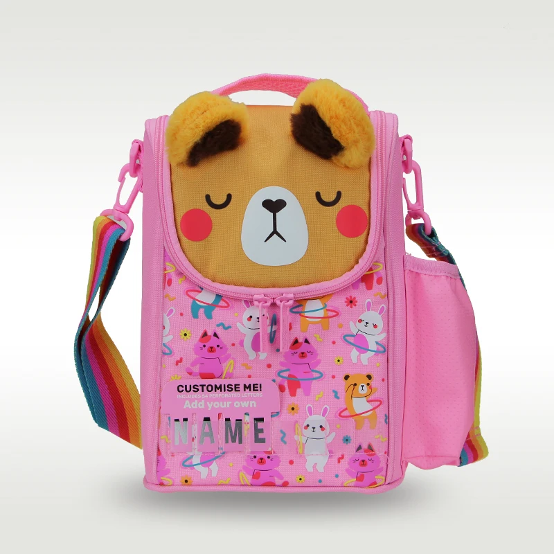 Australia Smiggle Original Children's Lunch Bag Girl Shoulder Bags Messenger Bag Pink Bear Lunch Box Fruit Lunch Box 9 Inches new 9 inches pq original code fpc090qd17213 v1 kr 140906 tablet lcd screen