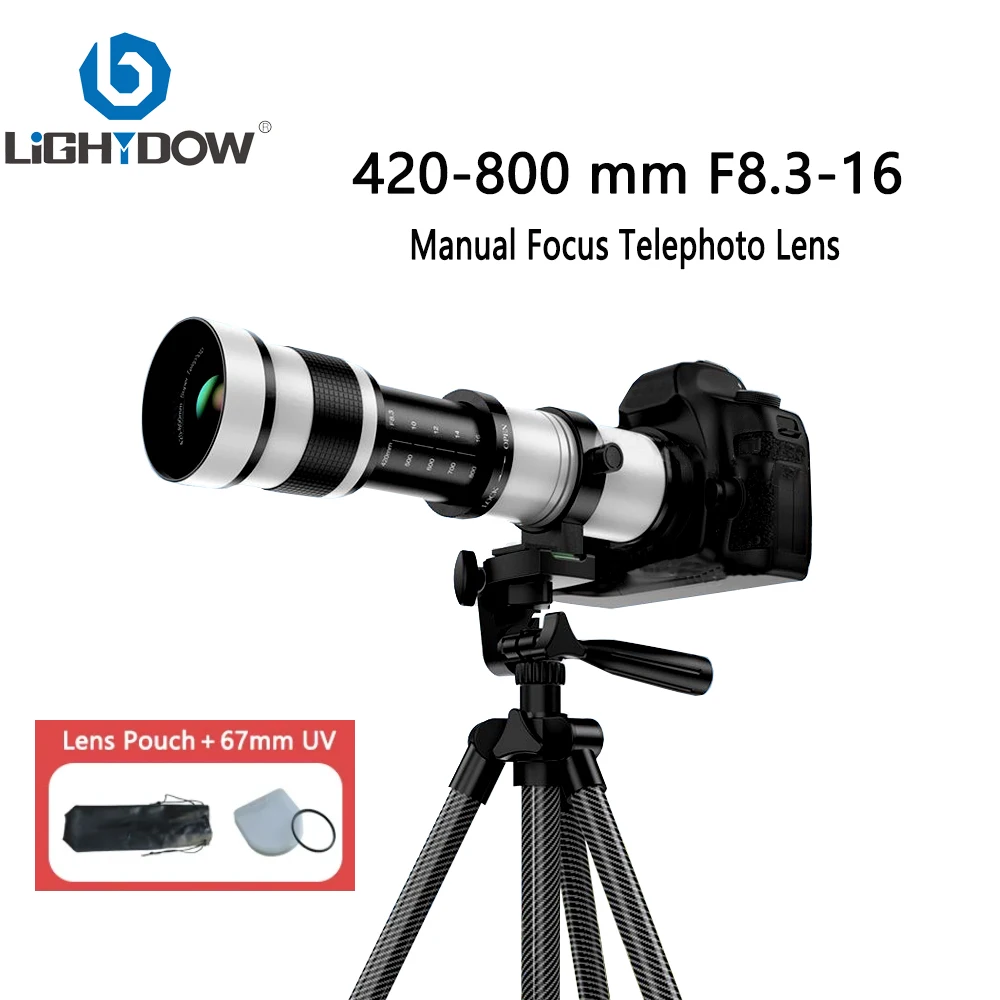 Lightdow 420-800mm Manual Focus Lens Super Telephoto