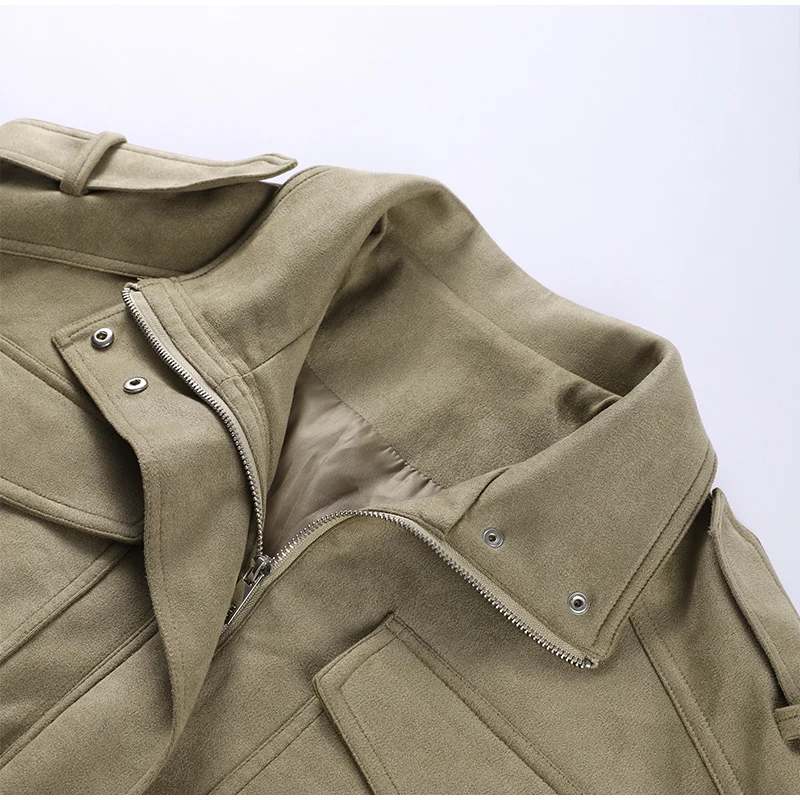 Eleganter Damen-Strickpullover, abgeschnittene Strickjacke, Rundhalsausschnitt, Button-Down-Kurzmantel, warm, Herbst, lockere Oberbekleidung, modisches Outfit – Detail 10