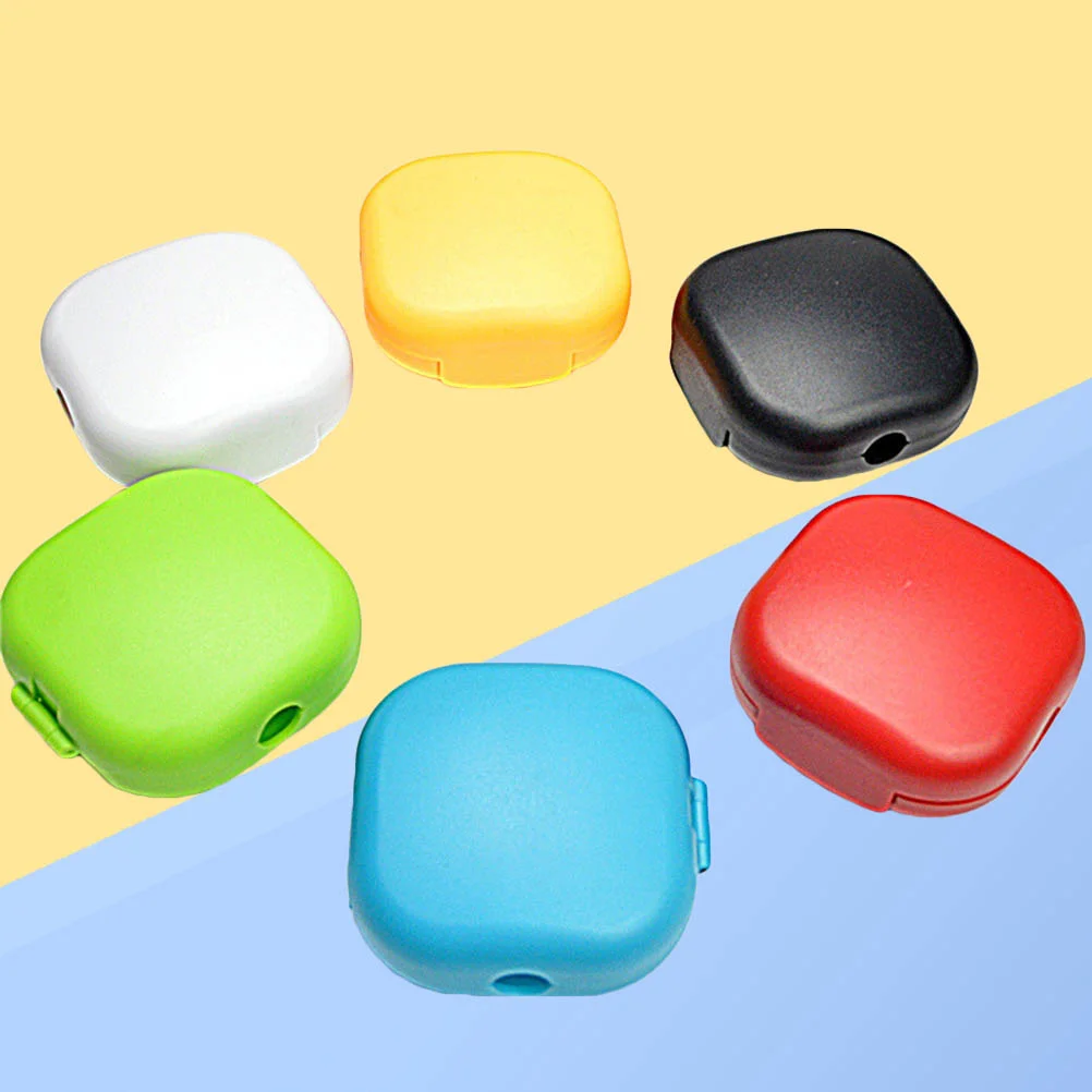 

6 Pcs Bunckle Design Cable Winder Earphone Organizer Portable USB Cable Protective Case for Digital Product(Random Color)
