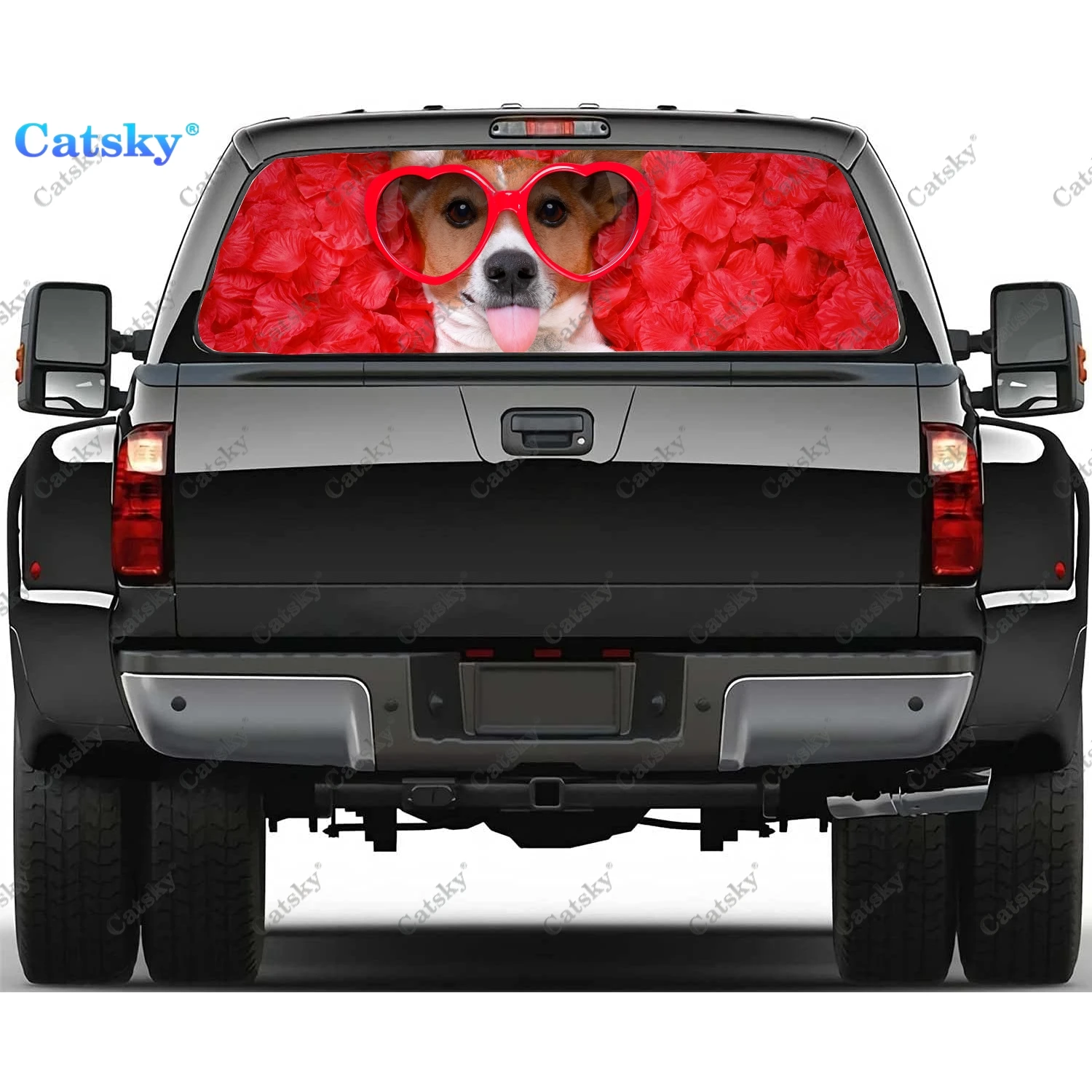 

Funny Jack Russell Terrier Rear Window Stickers Windshield Decal Truck Rear Window Decal Universal Tint Perforated Vinyl Graphic