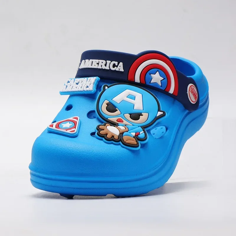Children Garden Shoes Baby Boy Girl Cartoon Iron Man Spider Man Sandal Summer Slipper Kid Indoor Non-slip Beach Sandals 150-200 baby shoes kids shoes children sandals kids sandals beach shoes
