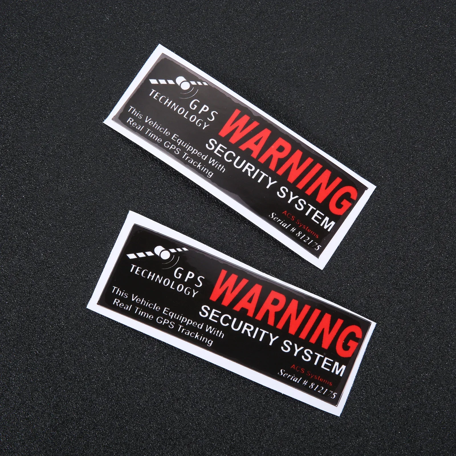 Warning Stickers Warning Decal Gps Warning Security System Car Sticker Personalized Decal Truck Motorcycle Auto Accessories Decoration PVC 10cm*3.5cm 4Pcs