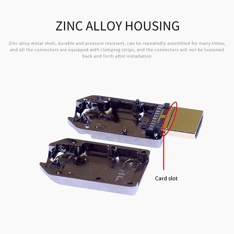 Premium HDMI Connector with Metal Shell - High-Speed, Pure Copper Data Cable