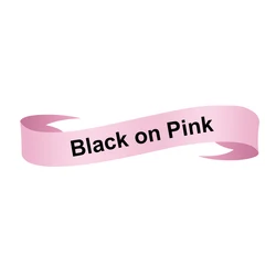Satin Ribbon Tape for Label Makers - Perfect for Birthday and Christmas Gifts (Black on Pink)