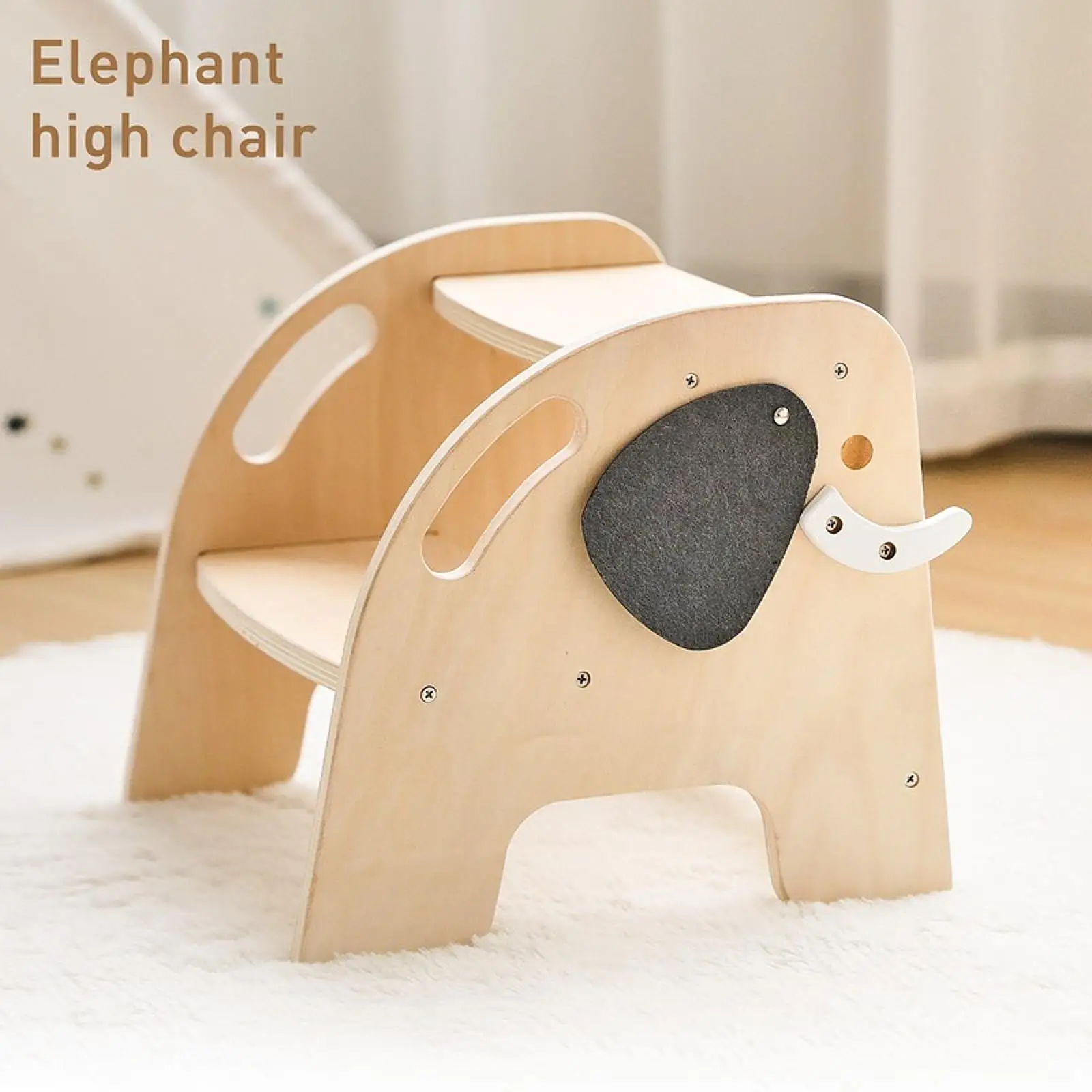 Step Stool Heavy Duty Portable Stepping Stool with Handles Furniture for Bedside Bathroom Sink Toilet Bedroom Girls Boys