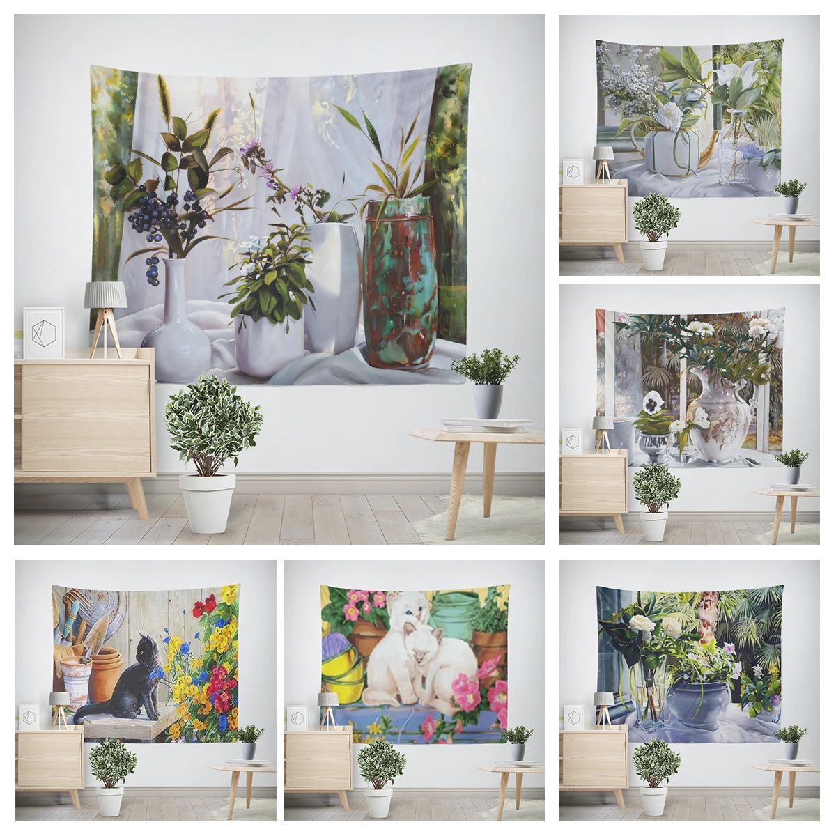 

Home decorations Oil painting style room decor wall tapestry aesthetic bedroom aesthetic wall art large fabric wall tapestry