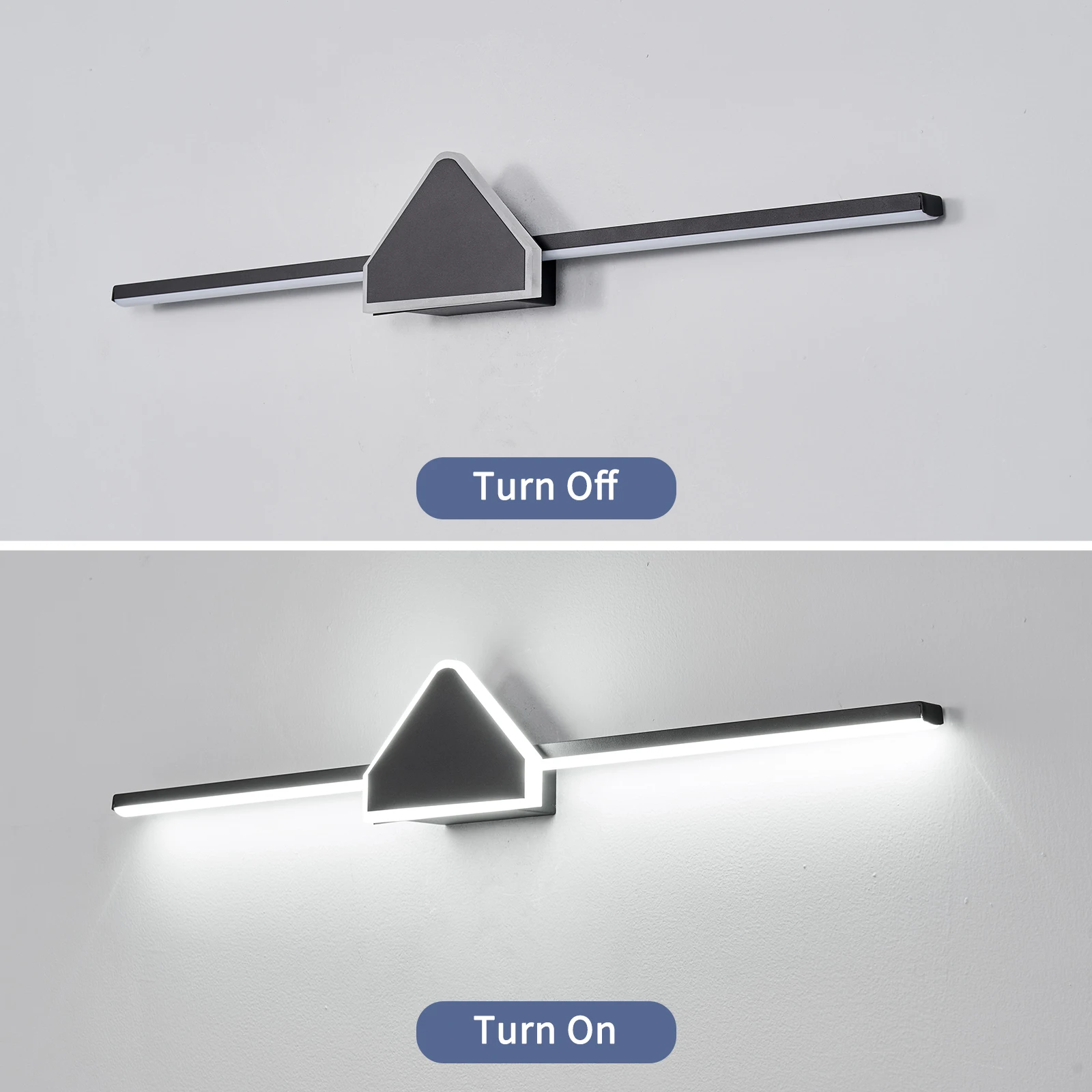 NEO Gleam โมเดิร์นไฟกระจก LED 70 ซม.90 ซม.110 ซม.AC90-260V ติดผนัง Creative Wall โคมไฟห้องน้ํา light Sconce อลูมิเนียม 1