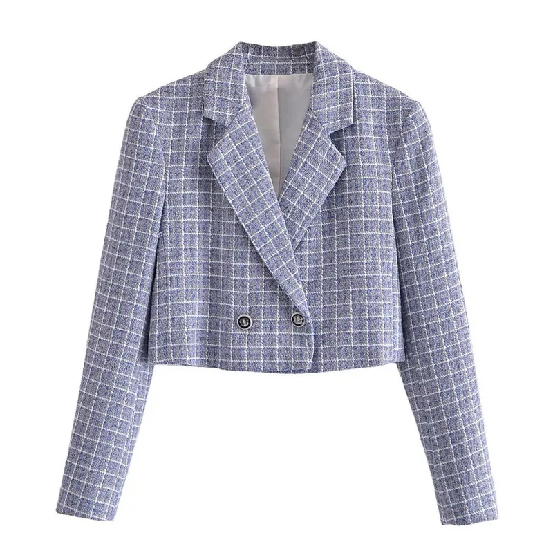 

Temperament Commuter Textured Short Coat Women's 2022 Spring French British Style Two Button Suit