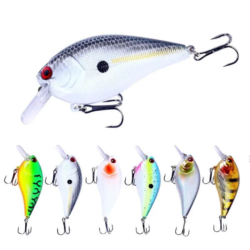 1 Stücke 8,5 cm 15g Rasseln Flach Tauchen Crankbait Künstliche Wobbler für Bass Hecht Harten Köder Angelköder Tackle 6 Farben – Detail 6