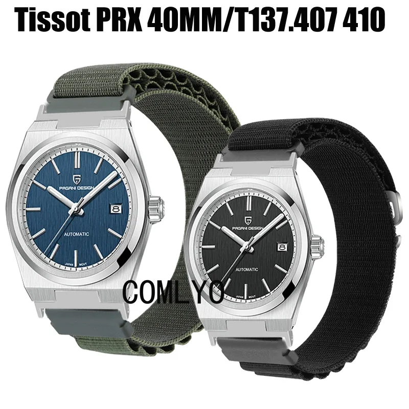 Cinturino Per Tissot Prx 40Mm T137.407 T137.410 Cinturino Per Orologio Donna Uomo Smart Watch Cinturino In Nylon Morbido Cinturino