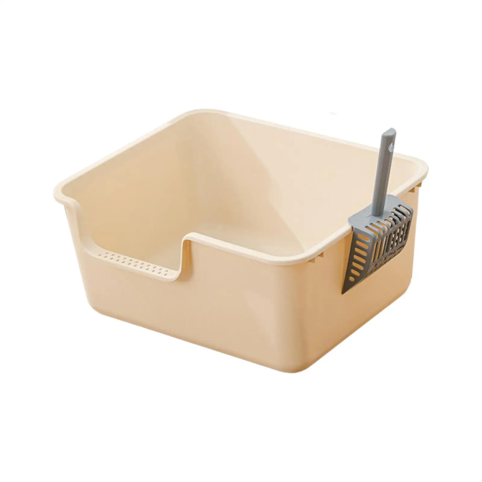 Cat Litter Box Open Top Pet Litter Tray Portable Bedpan Heighten