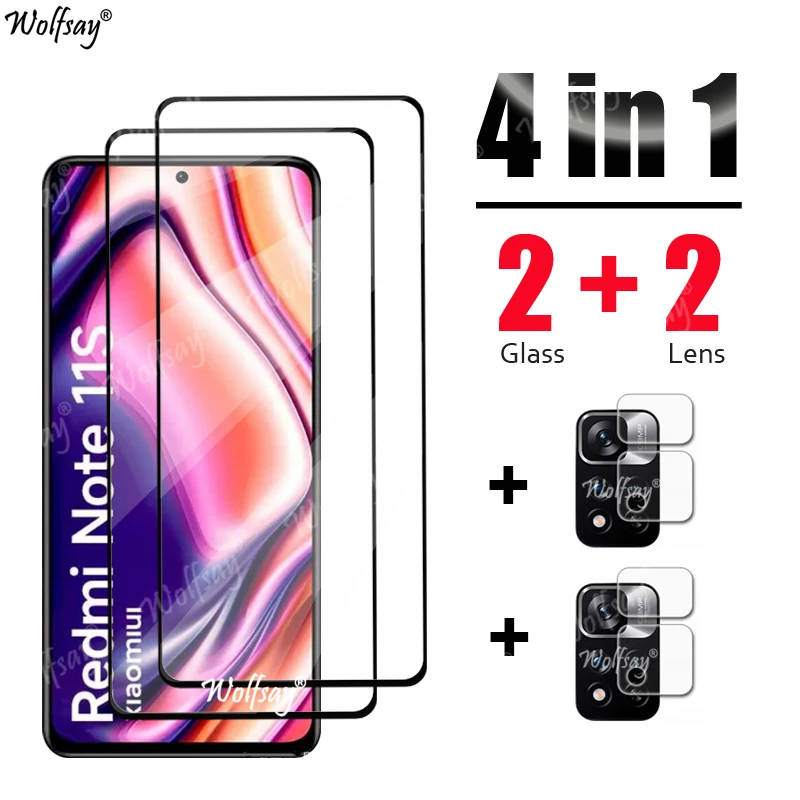 Brotect Pellicola In Vetro Ibrido Per Fotocamera Xiaomi Redmi Note 11S - 3 Pezzi, AirGlass, 9H, Trasparente, Made In Germany