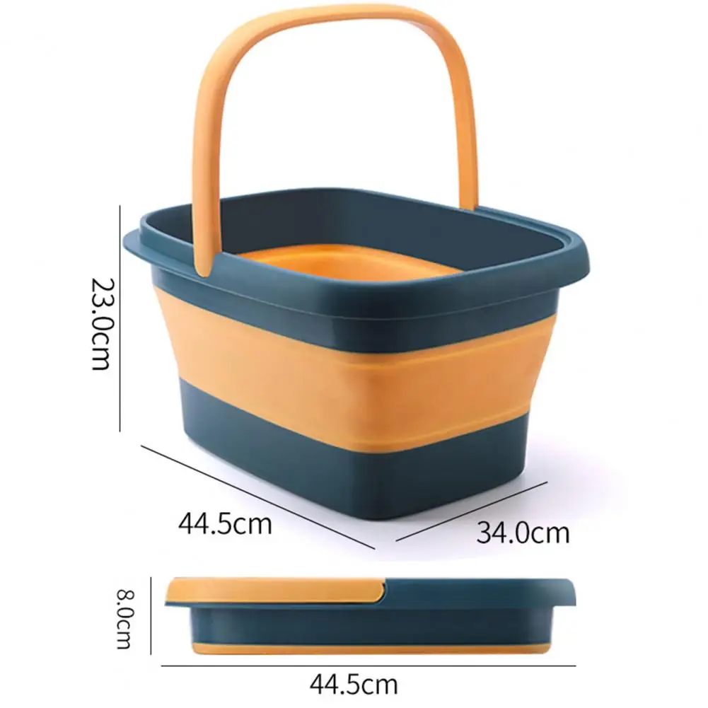 Foot Soaking Bath Basin with Handle Large Capacity Portable Massage Foot SPA Folding Bath Bucket Bathroom Supplies