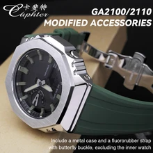 

Casioak MOD Kit For GA2100 Metal Watch Case Fluororubber Strap 316 Stainless Steel Bezel Rubber Band For GA 2100 2110 With Tools