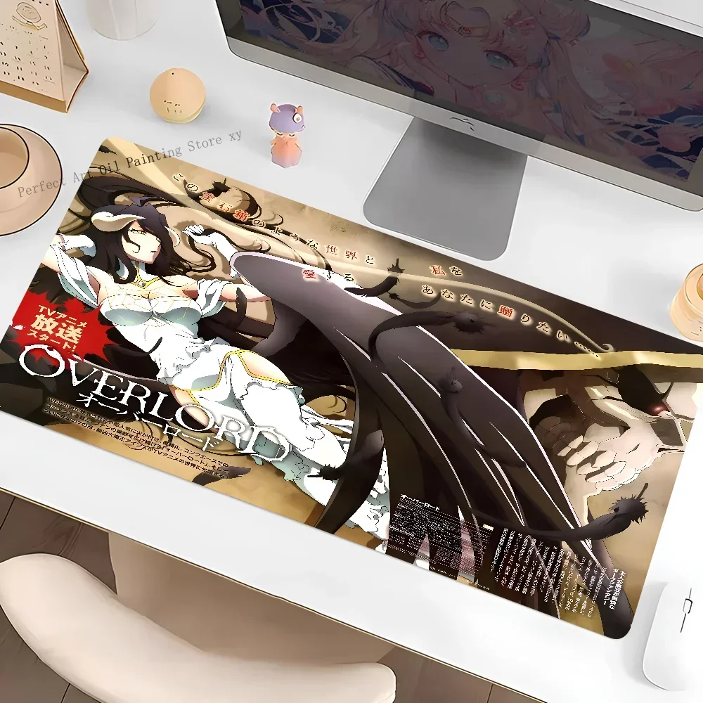 1pc Anime Albedo Overlord Mouse Pad Large Mouse Mat Pink Office Desk Mat Laptop Gaming Large Mousepad 6