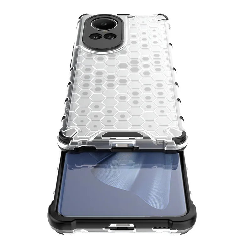 Suitable for Oppo Reno10 phone case, Oppo Reno10 Pro Plus cover, honeycomb bumper protective phone case, Oppo Reno10 Pro+Funda phone case_voghion.com
