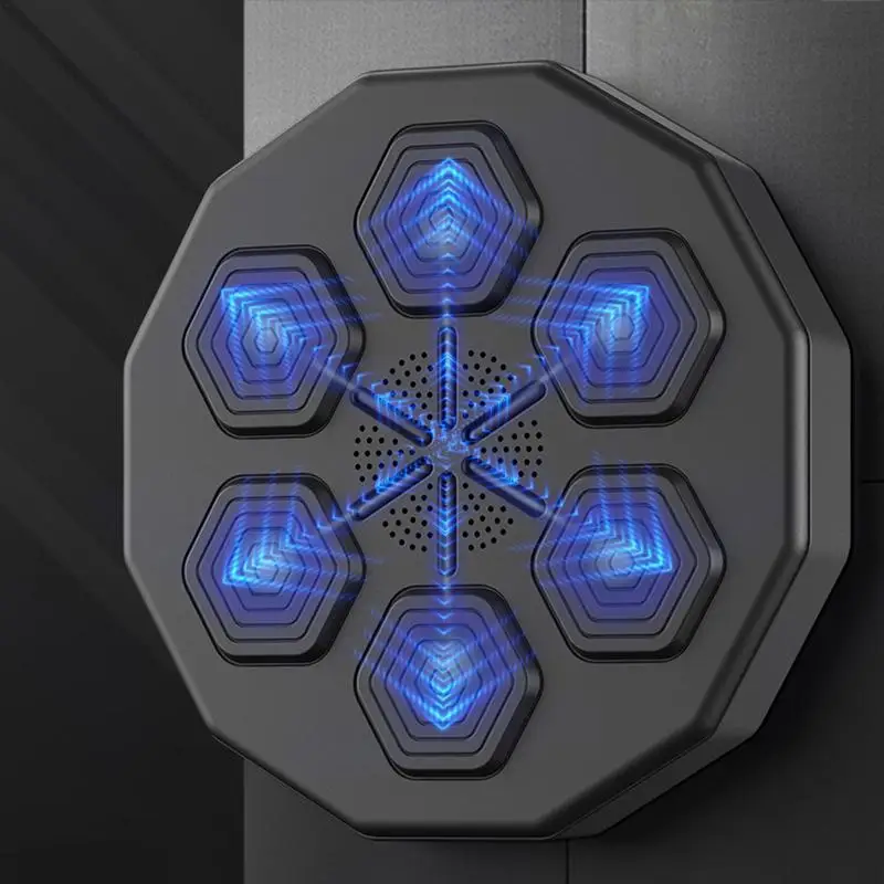 LED Electronic Music Boxing Machine Wall Mount Smart Music Boxer with Gloves for Adults Teens Home Exercise music boxing toys