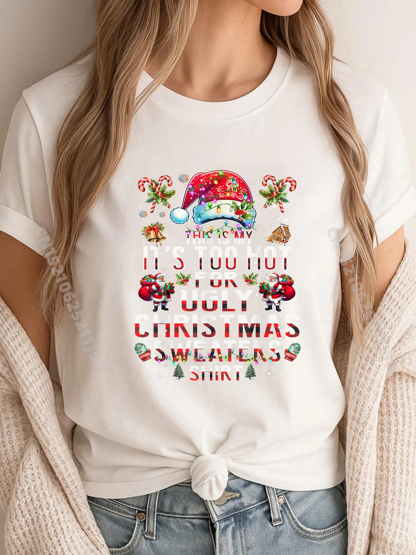 Cute Male T Shirts This Is My It Too Slogan Tops Tees 100% Cotton O Neck Short Sleeve Normal T Shirt Labor Day This Is My It Too Hot For Ugly Christmas Sweaters _C9000 white