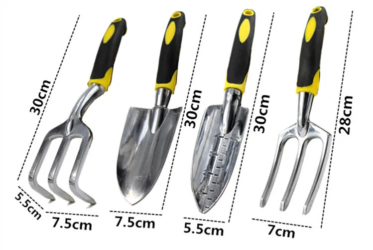 5-piece High Quality Gardening Tool Set -Aluminum And Silicone Handle